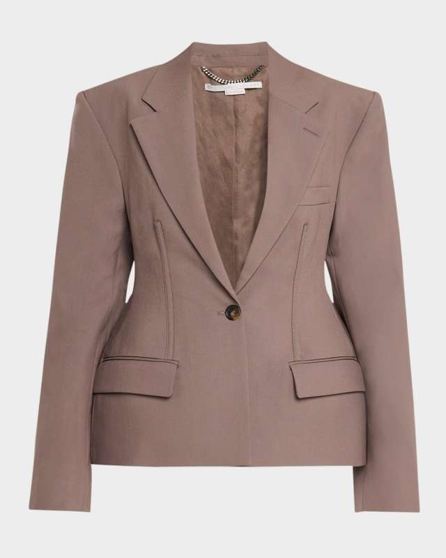 Sculpted Single-Breasted Blazer